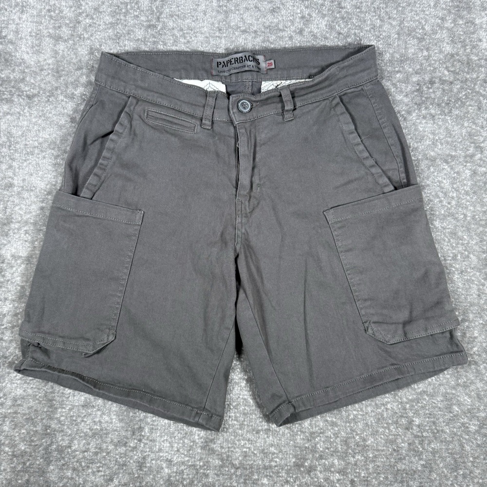 Paperbacks Shorts Men's 31 Gray‎ Cargo Chino Preppy Casual Outdoors